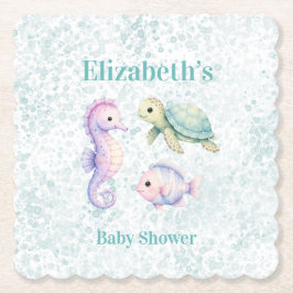 Pastell Under The Sea Baby Shower Förmån Underlägg Papper