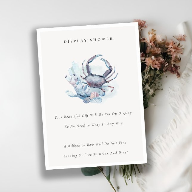 Pastell Undervattenskräfta Korall Display Baby Sho Tilläggskort (Skapare uppladdad)