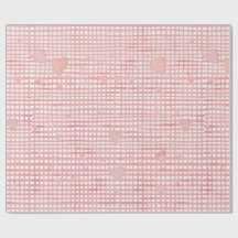 Pastell Valentine Gingham Presentpapper