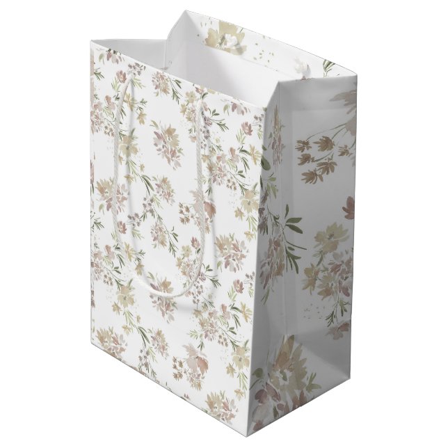 Pastell Vattenfärg blommor Presentpapper av 3 (Baksidan Vinklad)