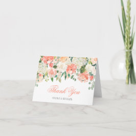 Pastell Vattenfärg Blommor Tack Kort