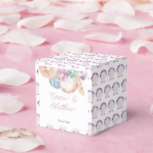 Pastell Vattenfärg Lila Skal Sjöhochzeit