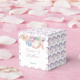 Pastell Vattenfärg Lila Skal Sjöhochzeit Presentaskar