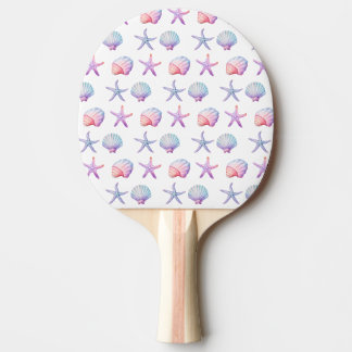 Pastell Vattenfärg Snigelskal Pingisracket