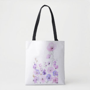 Pastell Vildblommsträdgård Mjuk Blommig Blomning Tygkasse