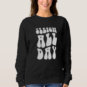 Pastell Vinter Jul Sleigh Hela Dagen T Shirt