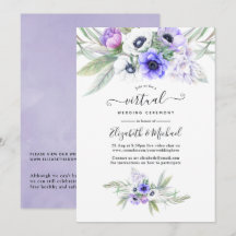Pastell Violett Blommig Online Bröllop