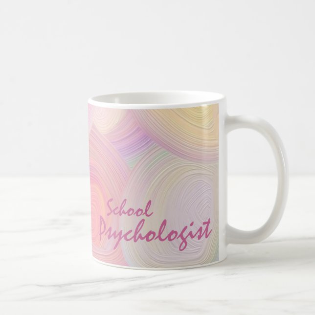 Pastell virvlar runt skolar psykologkaffemuggen kaffemugg (Höger)