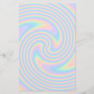 Pastell virvlar runt vridningdesign brevpapper