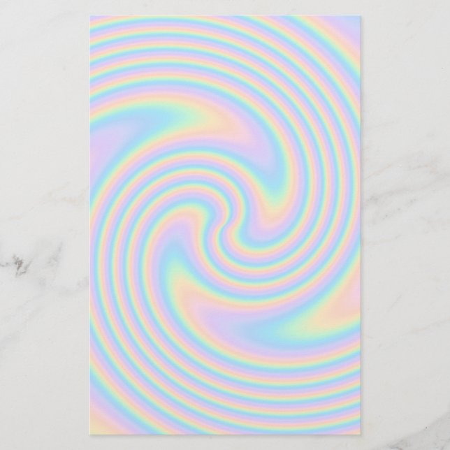 Pastell virvlar runt vridningdesign brevpapper (Framsida)