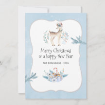 Pastell Watercolor Jul Holiday Fotokollage