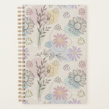 Pastell Wildflower Collage – Chic Floral Geometris