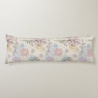 Pastell Wildflower Collage – Chic Floral Geometris Kroppskudde