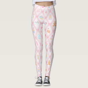 Pastella söta högsötsaker med slingor leggings