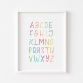 Pastellalfabet poster
