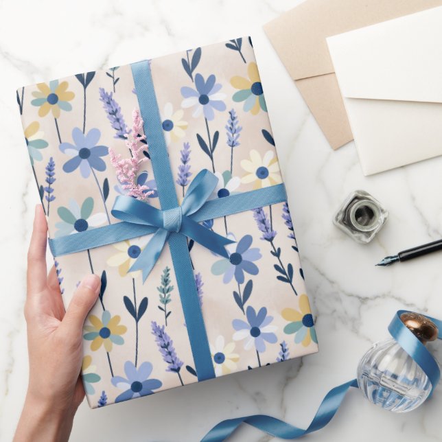 Pastellängsblommor och Lavendel Presentpapper (Gifting)