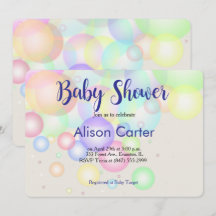 pastellballonger inbjudan till babydusch