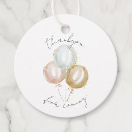 Pastellballonger Tack Gåvor Etiketter
