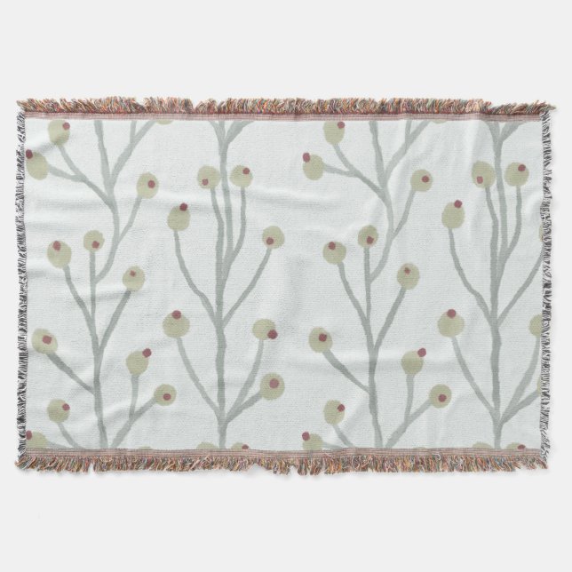 Pastellbär på stam filt (Framsidan)