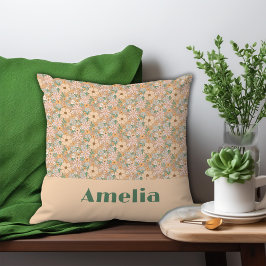 Pastellbeige blommönster namn kudde