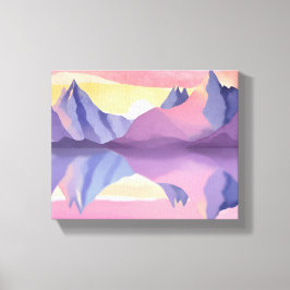 Pastellbergen | Watercolor Himmel Canvastryck