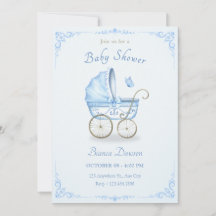 Pastellblå babydusch för mjuka baby barnvagn