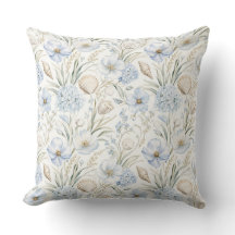 PASTELLBLÅ & BEIGE SNECKOR OCH BLOMMOR