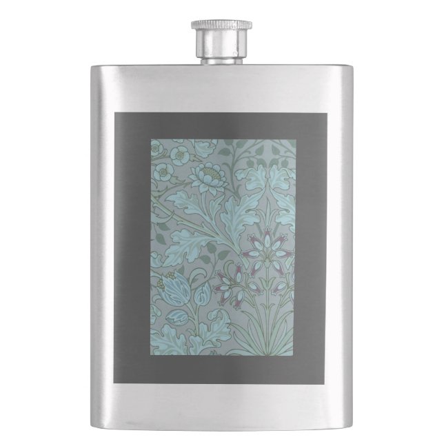Pastellblå dekorativa blommor  fickplunta (Framsidan)
