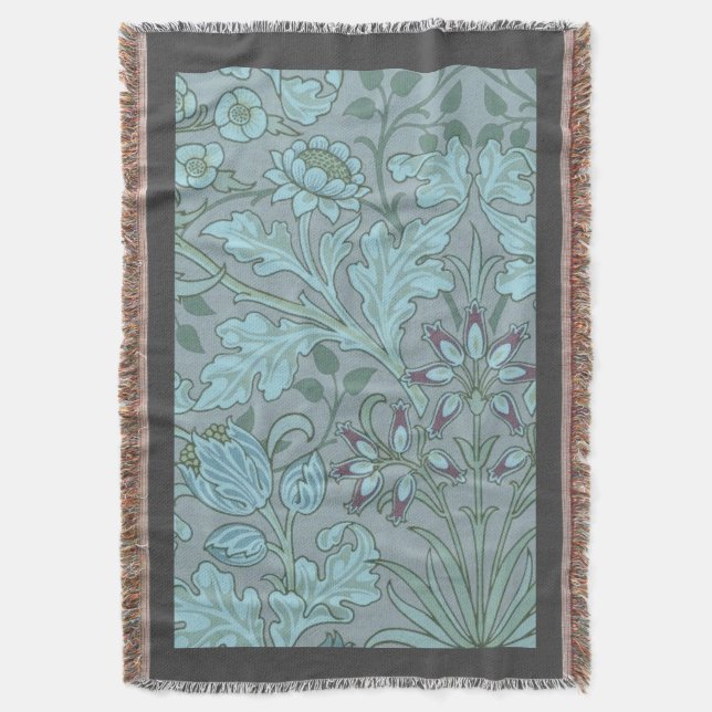 Pastellblå dekorativa blommor  filt (Framsidan Vertikal)