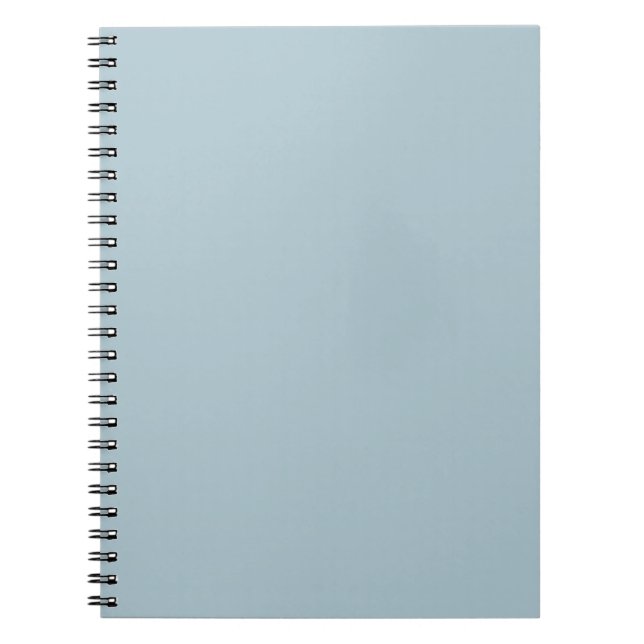 Pastellblå Enfärgad Minimalistisk Anteckningsbok (Framsidan)