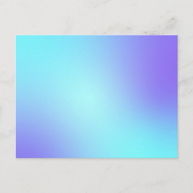 Pastellblå färger Abstrakt suddig gradient Ombre Vykort (Framsida)
