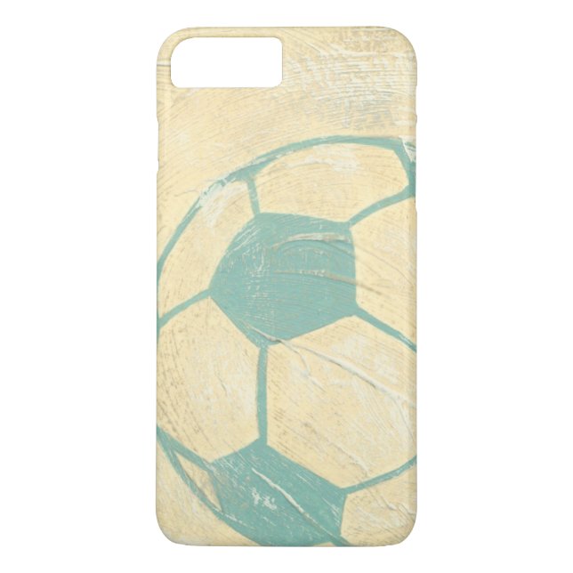 Pastellblå fotboll av Chariklia Zarris Case-Mate iPhone Skal (Baksida)