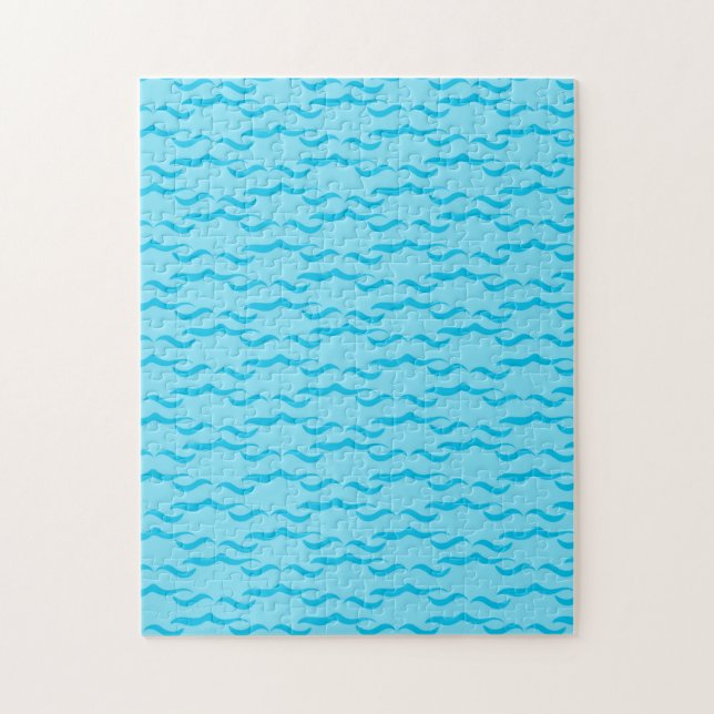 Pastellblå havsvågor fredlig ocean pussel (Vertikal)