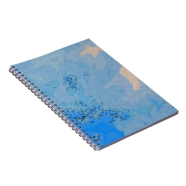 Pastellblå himmel design anteckningsbok (Högra Sidan)