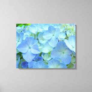 Pastellblå Hydrangea Blommor konsttryck Blommig Canvastryck
