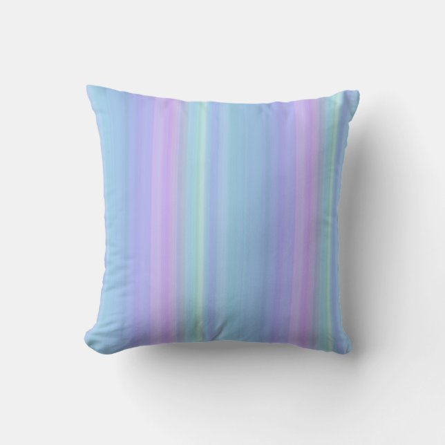 Pastellblå Lila Grönt utomhus Pillow Kudde (Framsida)