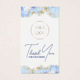 Pastellblå marschdesign paket infogning visitkort