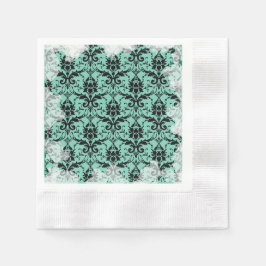 Pastellblå mjuka Grunge tebjudnings servetter