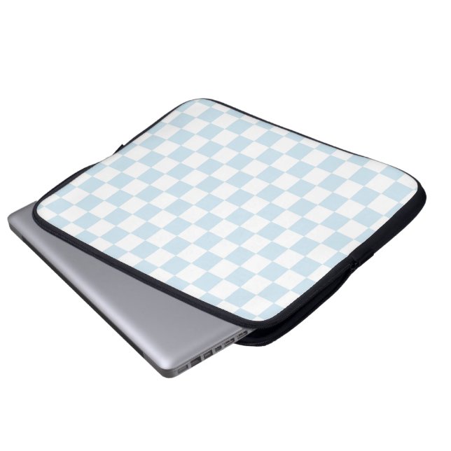 Pastellblå och vit kontrollpanel laptop sleeve (Framre botten)
