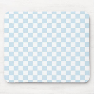 Pastellblå och vit kontrollpanel musmatta