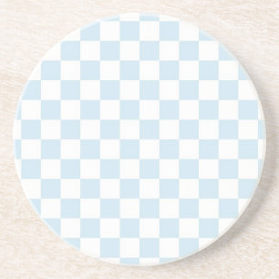 Pastellblå och vit kontrollpanel underlägg sandsten