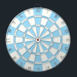 Pastellblå och vit piltavla<br><div class="desc">Pastel Blue and White Dart Board</div>