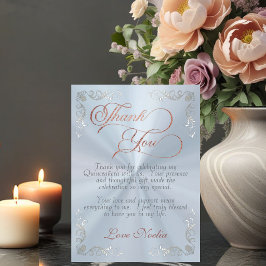 Pastellblå - Vintage Ram & Tiara Quinceañera Tack Kort