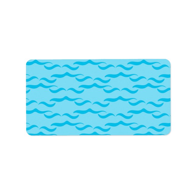 Pastellblåa havsvågor Fredlig ocean Adressetikett (Framsidan)