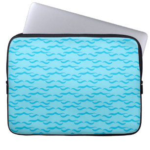 Pastellblåa havsvågor Fredlig ocean Laptop Fodral