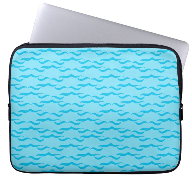 Pastellblåa havsvågor Fredlig ocean Laptop Fodral (Framsidan)