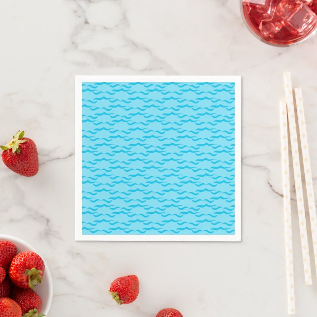 Pastellblåa havsvågor Fredlig ocean Pappersservett (Insitu)