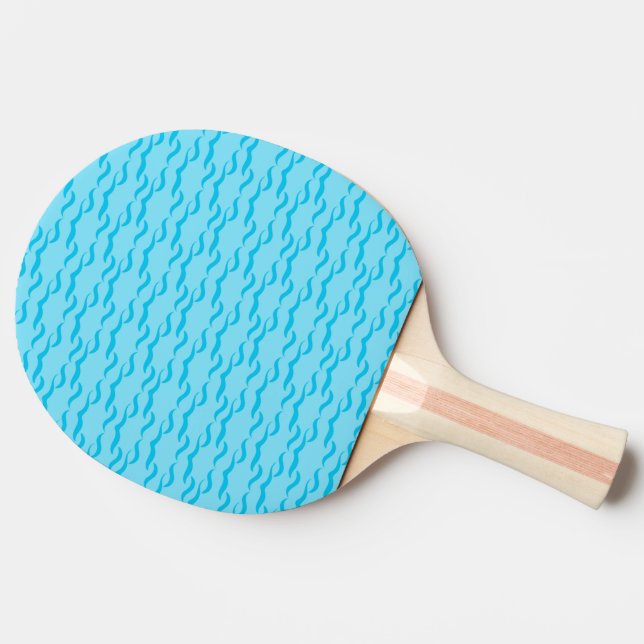 Pastellblåa havsvågor Fredlig ocean Pingisracket (Sidan)