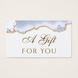 Pastellblått Agate-presentkort Visitkort