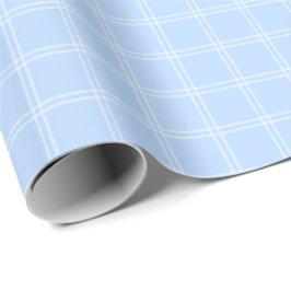 Pastellblått fönsterrutemönster presentpapper